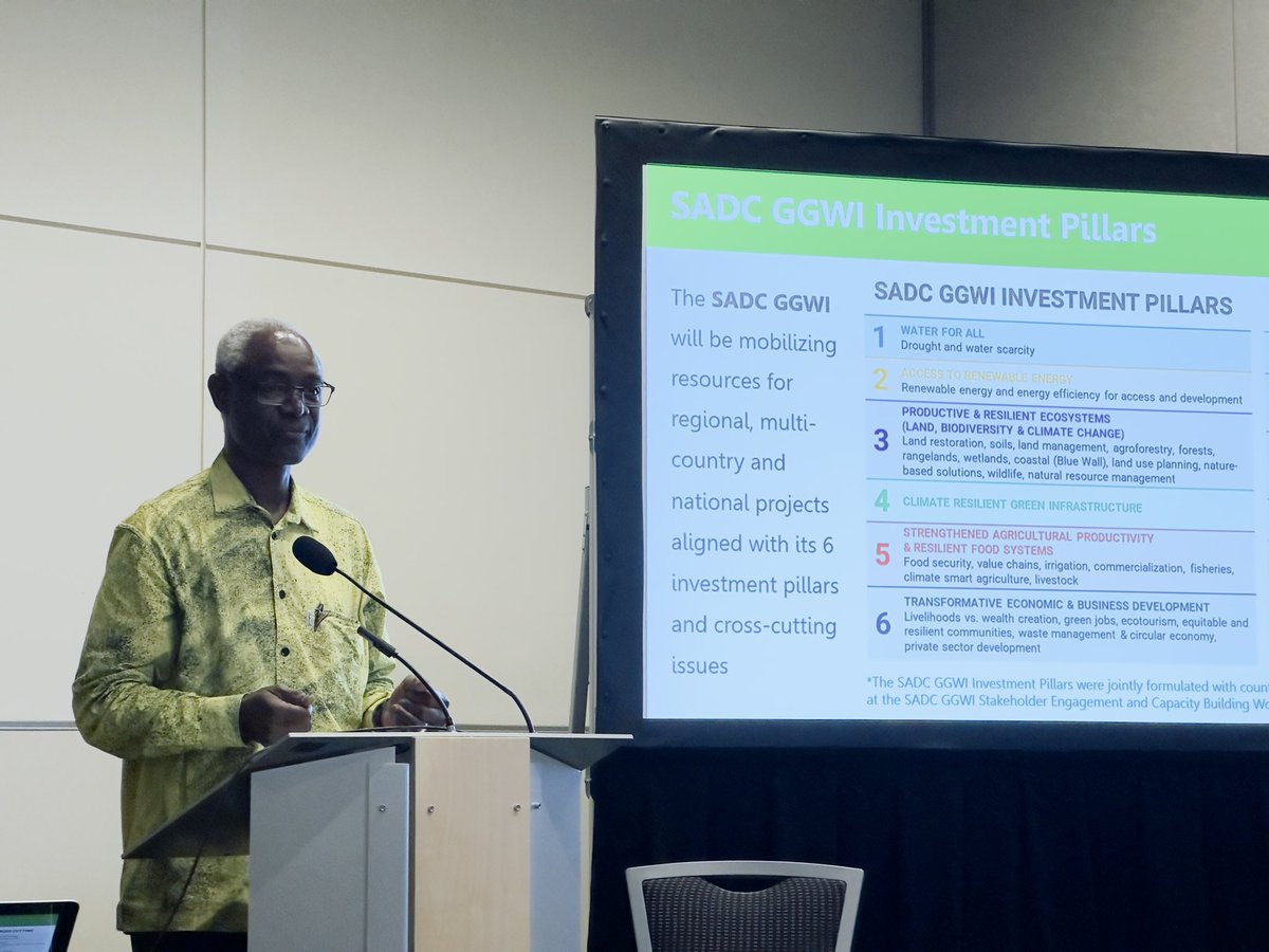 arenddehaas's tweet photo. Towards implementation of the Southern African Great Green Wall Initiative (SADC GGWI) - an exciting initiative  — GEF Assembly side event presentation by @ibrahimthiaw 

#GEFAssembly2023 #GEFCSONetwork #ggwi #sadc @theGEF https://t.co/kCuExBxDjA