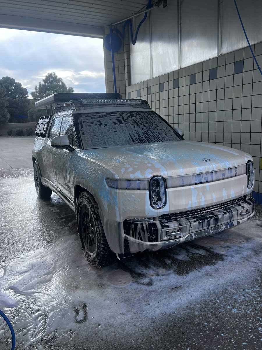 Getting washed before being displayed at @OverlandExpo West!