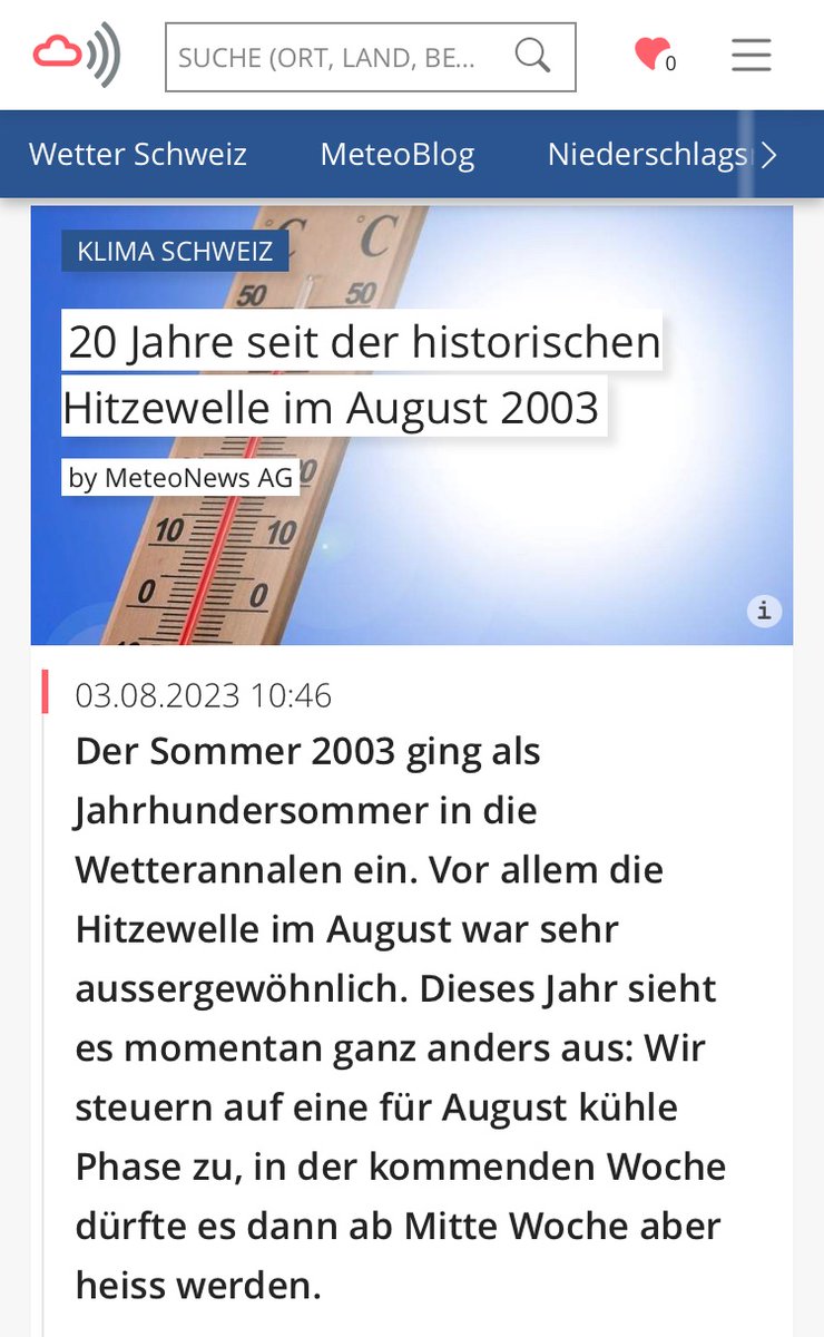 ChantalStadelm1's tweet photo. @Marcel_Kaiser @20min https://t.co/lNumEC3svW

2003 hab war es #Heisser da hab ihr auch kein #Theater gemacht Betreff #Klimawandel 🤦🏻‍♀️🤷🏻‍♀️🤣

Besser kein #Zeitung mehr lesen🤣 sonst regt man sich nur noch ab ab diesem 🤡 #Journalismus ohne Rechere @verein_wir https://t.co/je4l07on4w