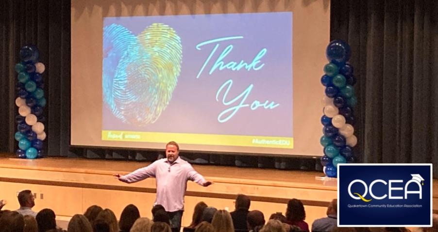 Today our district welcomed BACK <a href="/thomascmurray/">Thomas C. Murray</a> as our guest speaker to share an inspiring keynote with the QCSD team. Great to have you back home with us today, Tom. #AuthenticEDU #pantherpride

Like, Follow, Share &amp; Tag <a href="/QCEAed/">QCEA</a> on Facebook, Instagram and X