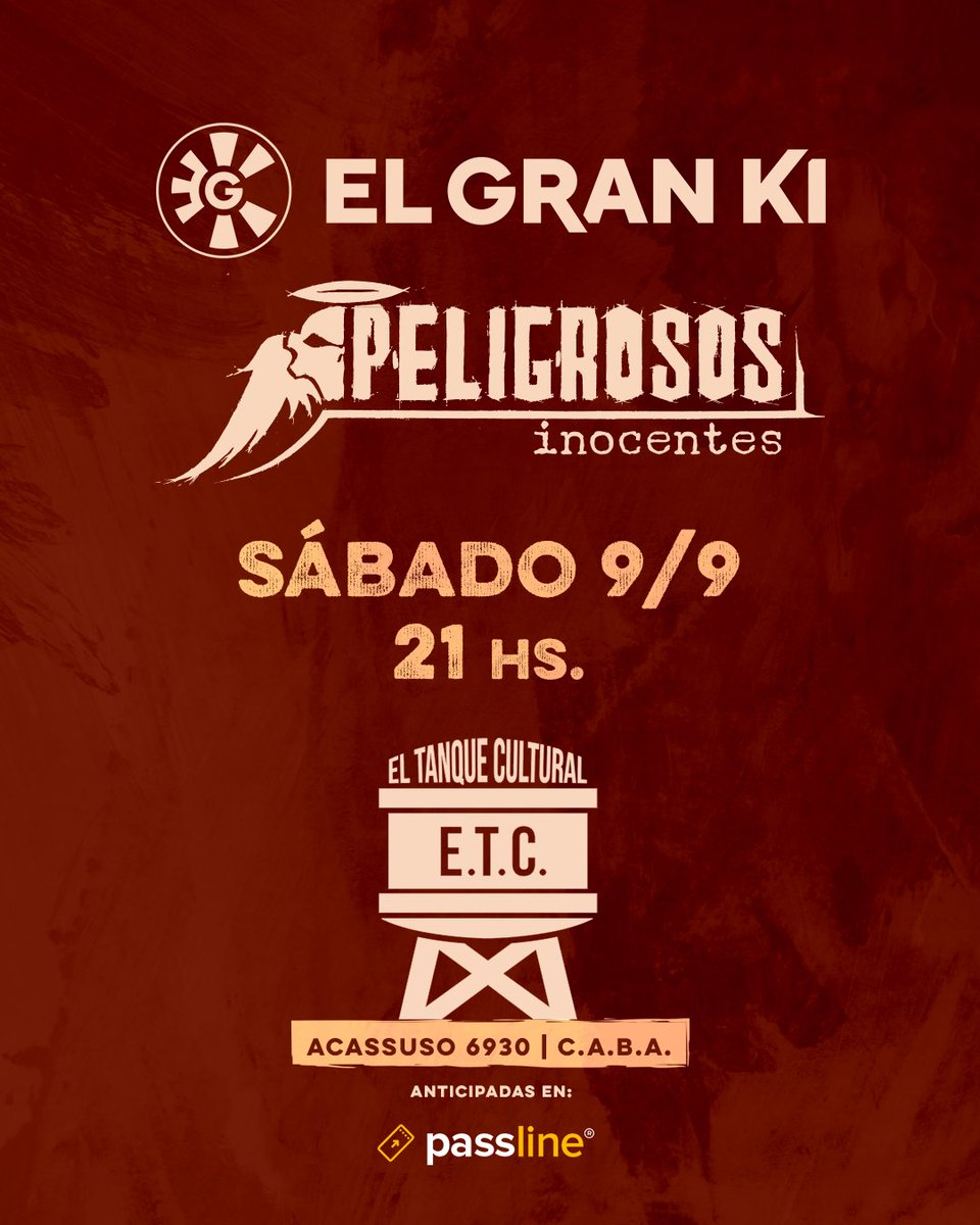 ☣️ Se viene un nuevo encuentro Sabado 09 de Septiembre en El Tanque Cultural Junto a los Amigos de <a href="/elgranki_ok/">elgranki_ok</a> !!

☢️ Las entradas las encontrás en passline.com o en el link de Bio.

⚠️"Siempre este sistema es por descarte que parece regalarte al mejor postor..."