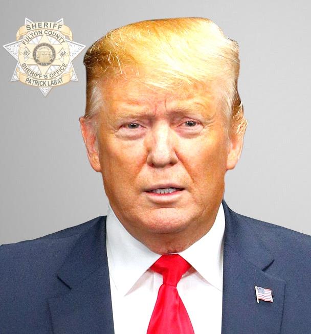 CopBlaster's tweet photo. Donald Trump's Mugshot Released by Fulton County Sheriff's Office: The Fulton County Sheriff's Office (FCSO) has released this mugshot in anticipation of Donald Trump'... #donaldtrump #patricklabat #mugshot #Corrections #JailStaff #Atlanta https://t.co/sshTB7Zl8l https://t.co/uHp7W5Oq3B
