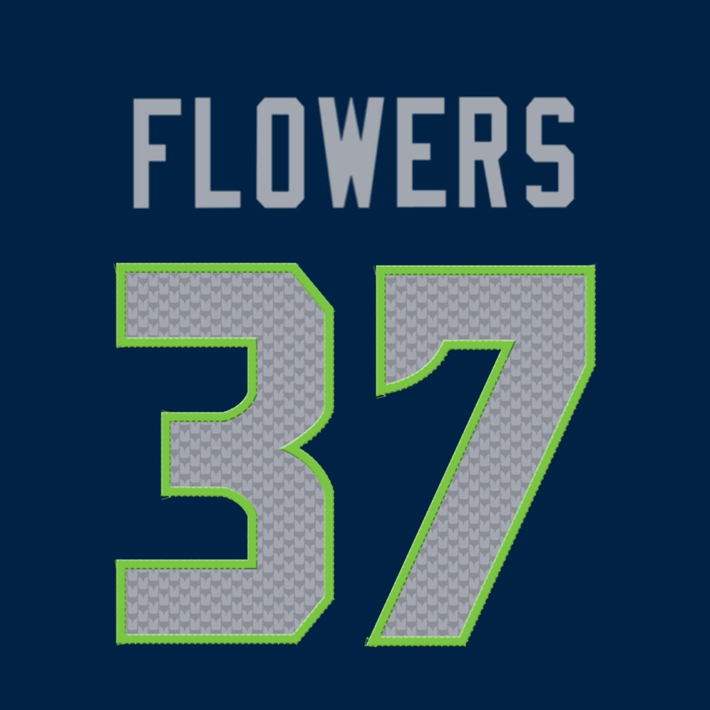 nfl_jersey_num's tweet photo. Seattle Seahawks WR Malik Flowers (@gt_prototype) is wearing number 37. Last worn by Montrae Braswell. #Seahawks https://t.co/TPAkDmgolM
