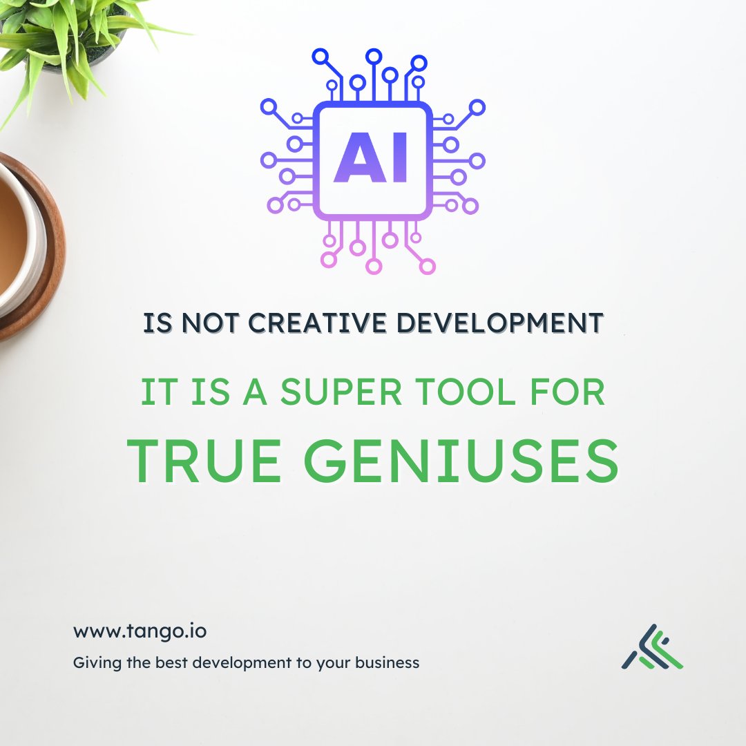 At Tango, we combine the best qualities of the human race and AI to develop your biggest dreams.

But let us know your thoughts. Is AI really creative? Or is it just a tool for the true geniuses behind all? 

#HumanCreativity #AIandHumans  #LearnFromAI #Development