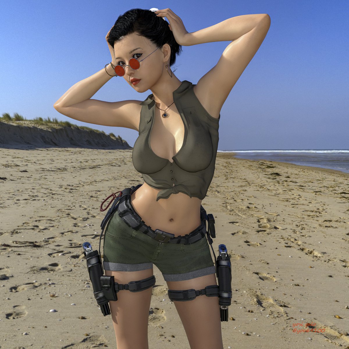 yosigalo's tweet photo. #3D  #DAZ #daz3dstudio @HorizonDolls #Daz3 #DazStudio #3DModel #TombRaider #LaraCroft

Hanami, Cosplay, Lara Croft. {Tomb Rider} https://t.co/SWOuYlgotZ