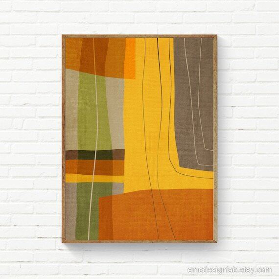 Modern Abstract Wall Art Fall Tones by EmcDesignLab #abstractart #modernhome #modernabstract #MCM #abstractprints #midcenturydecor #interiordesign  #colorfulartworks #abstractprints DecorIdeas RenovationInspiration #furniture #200ac #hiring  
Original: EmcDesignLab