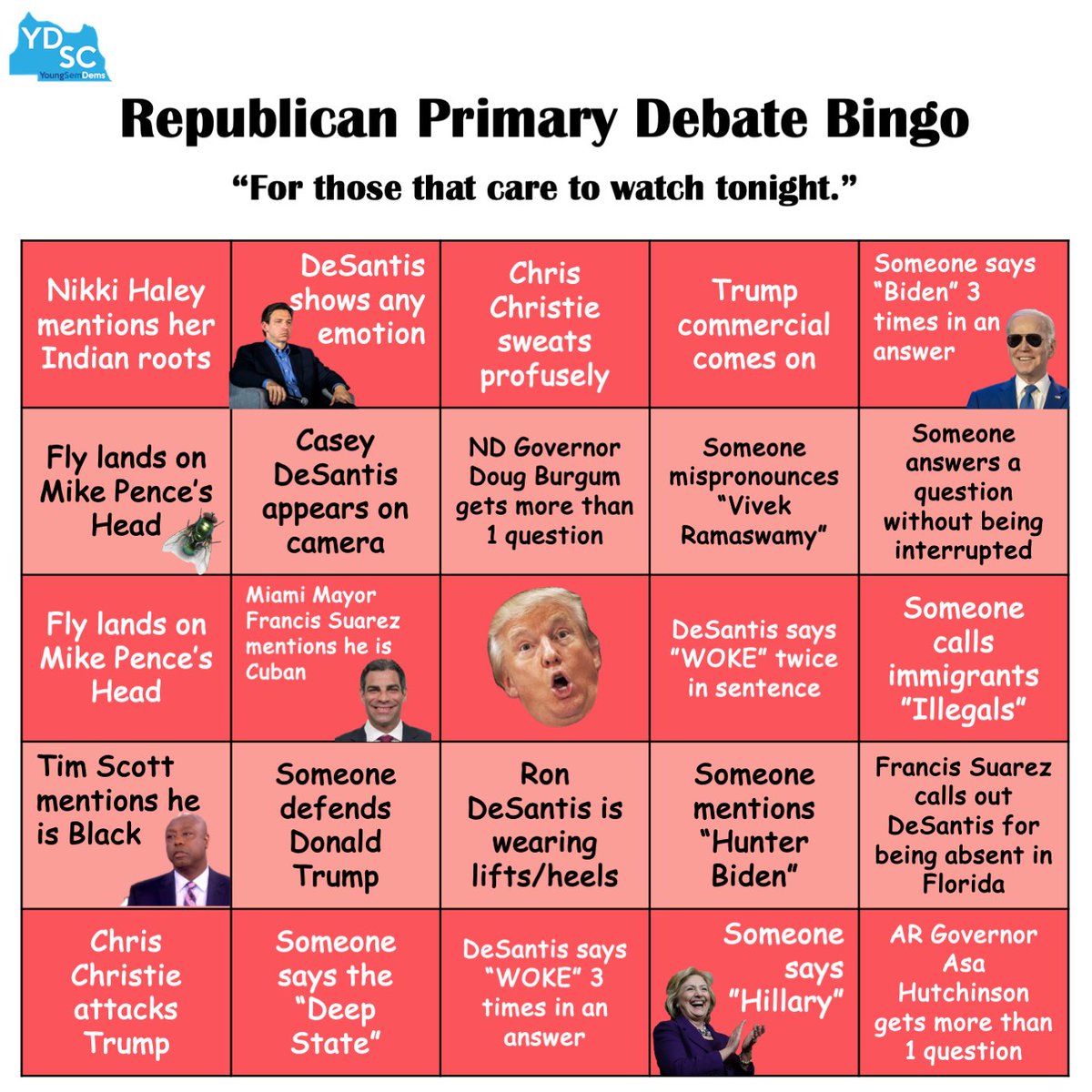 Don’t forget your bingo card for tonight’s #republicanDebate.