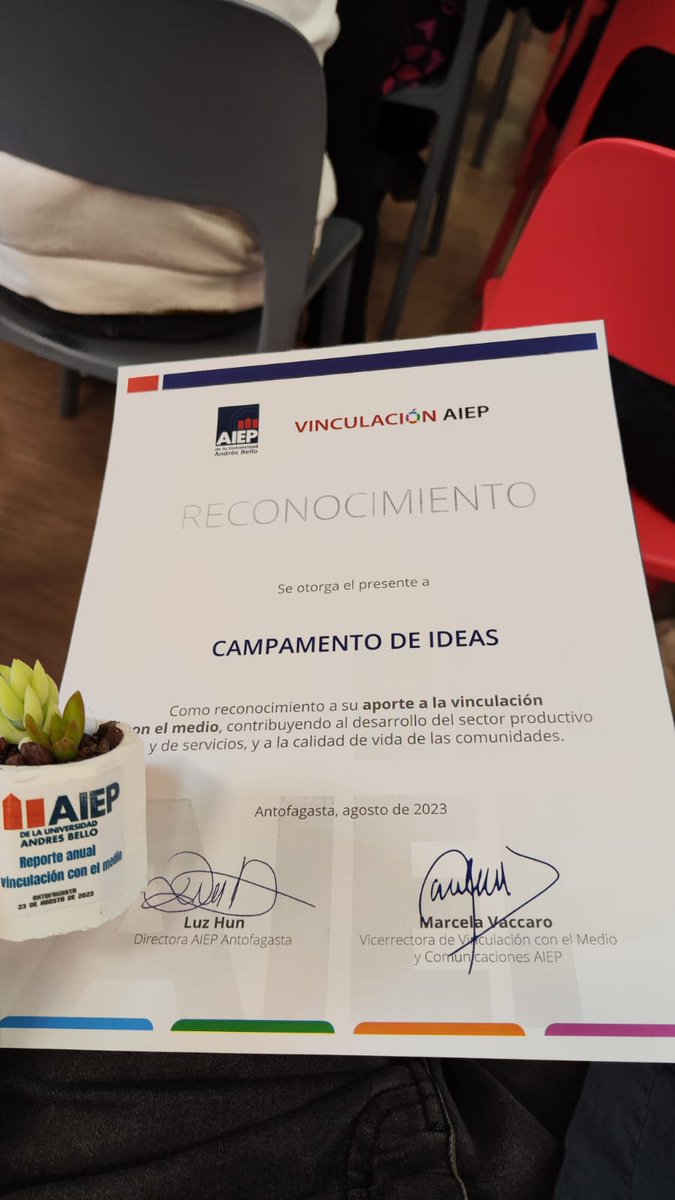Estamos muy contentos por ser reconocidos por <a href="/AiepAntofa/">AIEP Antofagasta</a>  en el reporte anual de vinculación con el medio , luego de varios meses de trabajo colaborativo
hoy vivimos una jornada extraordinaria, donde se hizo presente nuestro Director Ejecutivo, Ernesto Espinoza.