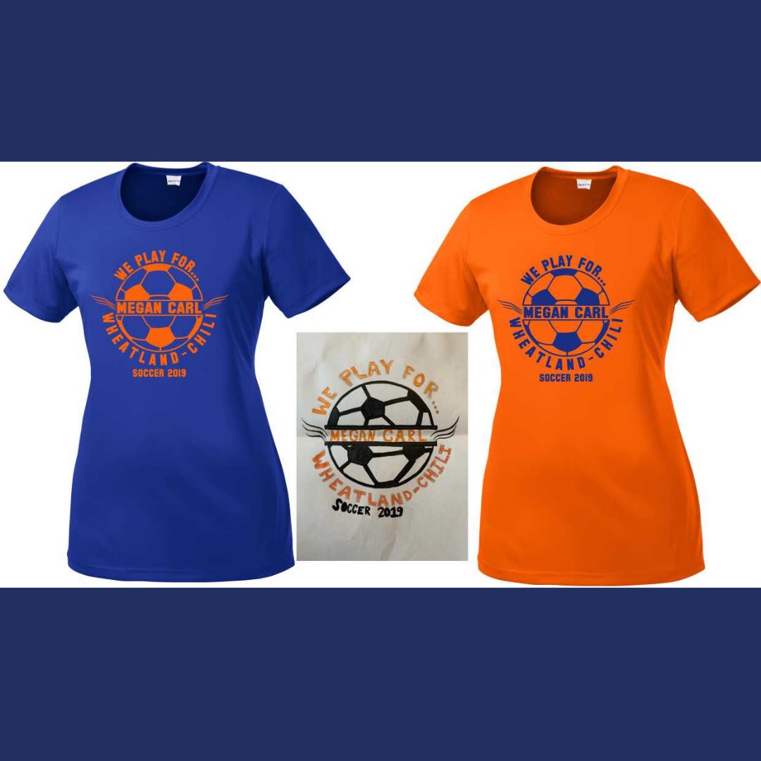 1 Week to the 25th Annual Megan Carl Tournament. The team wears special jerseys for Megan Carl &amp; feature her favorite color orange. A member of the team draws the logo for the kits with Megan’s name on the back. Stay tuned for the reveal of this year’s 25th Anniversary kit.