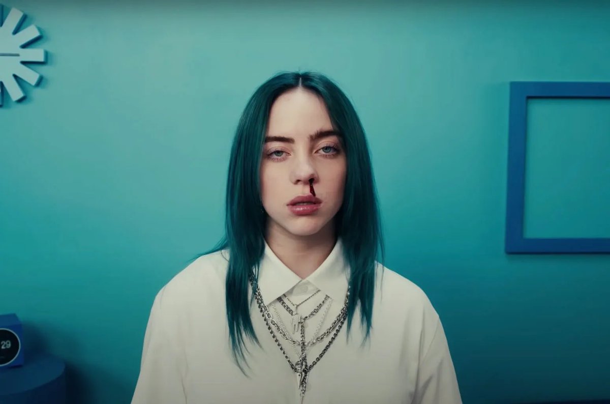 talkofthecharts's tweet photo. This week in 2019, @billieeilish’s “Bad Guy” rose to #1 on the Billboard Hot 100 after spending nine weeks at #2. The smash hit ended the historic run of @LilNasX’s “Old Town Road”, and is one of the 200 biggest Hot 100 hits of all-time. https://t.co/JZOjRnMpIK