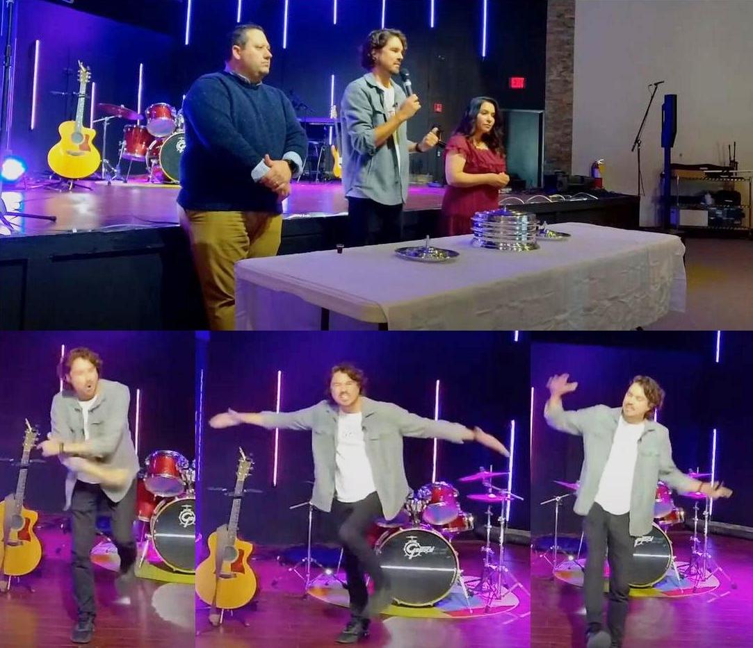 Advent1844's tweet photo. Unholy Communion: An Ordained Adventist Pastor from the Texas Conference Performs Rap on Communion Sabbath #sda #adventist #adventista Click to read: https://t.co/RiyBqLGRtD https://t.co/RjQ9LEJwVA