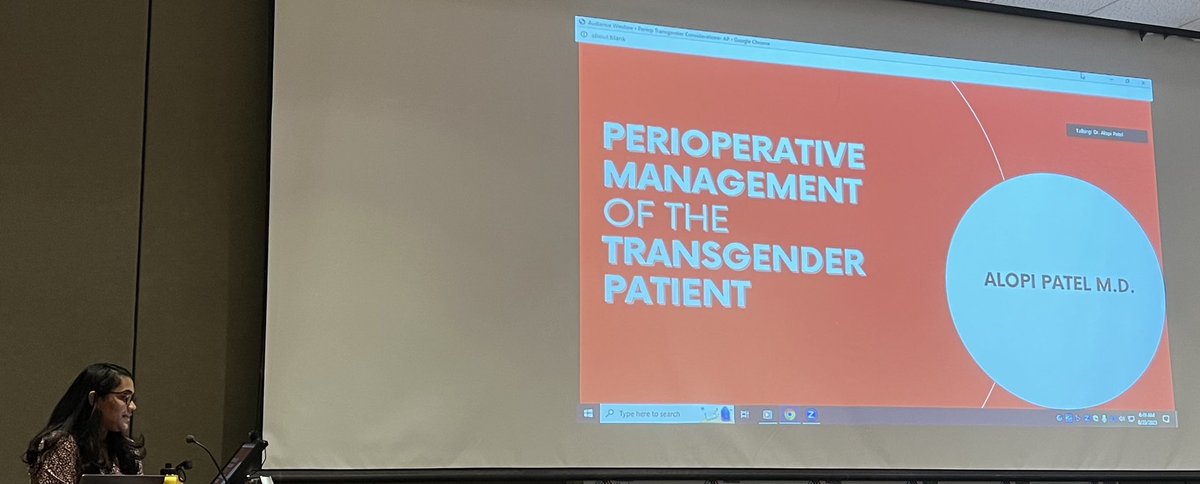 Today I gave a grand rounds on the Perioperative Management of the Transgender Patient. I discussed how anesthesiologists can provide gender affirming care to patients whether they are on gender affirming medications, undergoing reconstruction surgery or…