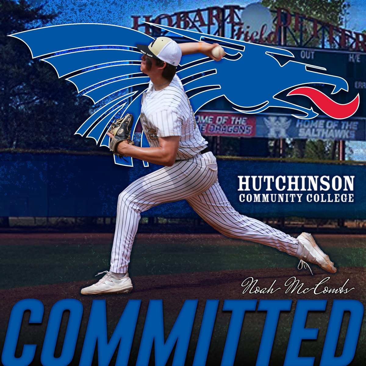 I'm beyond excited to announce l'Il be furthering my academic and athletic career at Hutchinson Community College! #breathefire 🔵🔴🐉