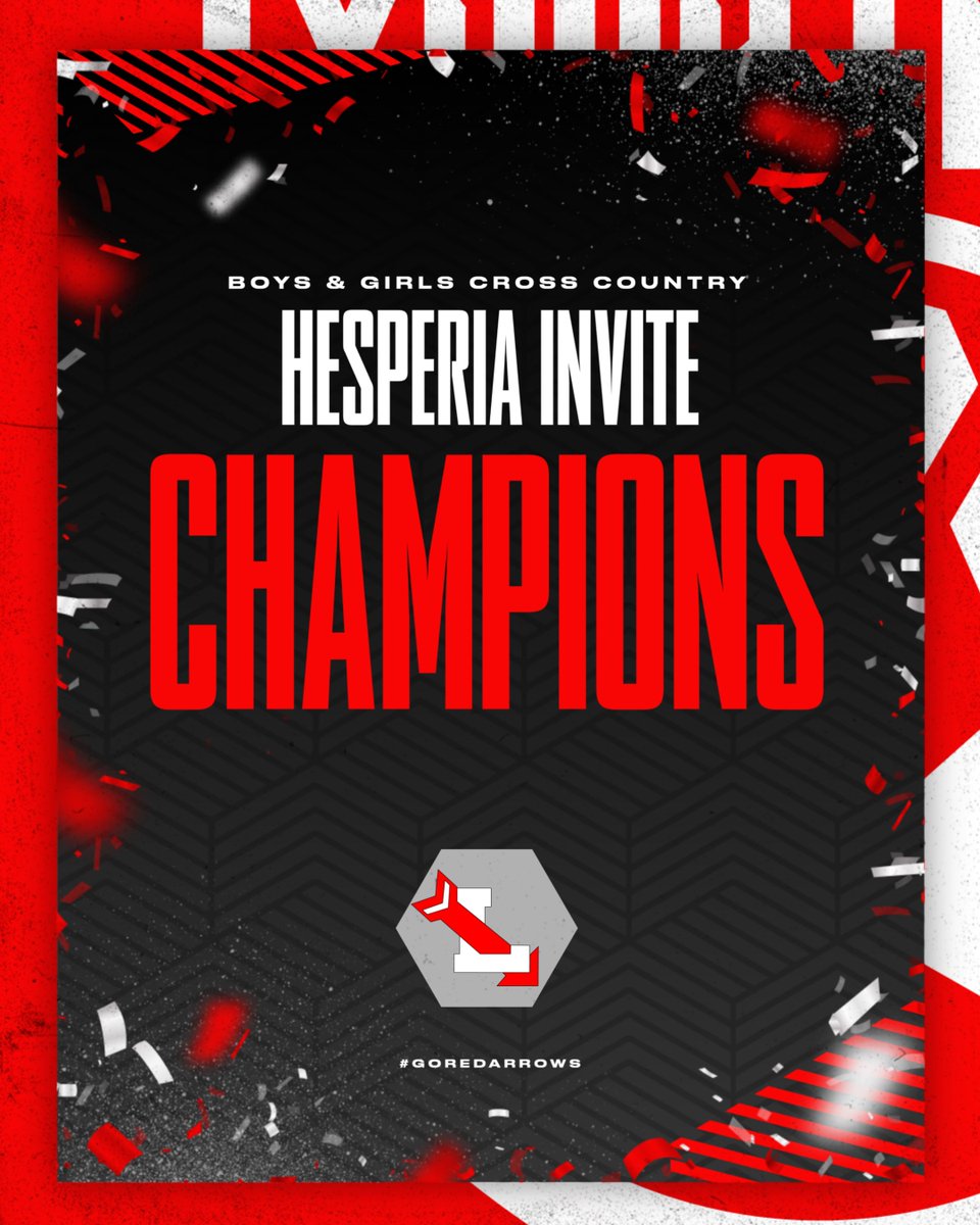 Lowellredarrows's tweet photo. CHAMPS!
Boys & Girls XC bring home 1st Place at the Hesperia Invite tonight.
The boys took first with 20 points and the girls also took first but with 27 points! Warm nights bring titles!
#GoRedArrows https://t.co/HjPqnGyyq8