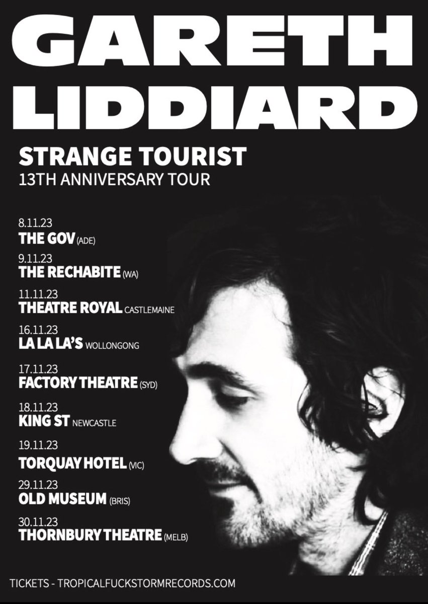 DaydreamNPR's tweet photo. Gareth Liddiard will be heading out on a solo tour to celebrate the 13-year anniversary of his solo LP ‘Strange Tourist’ to celebrate @joyfulnoiserecs reissuing it on vinyl @tfs_theband tix on sale now  #garethliddiard #strangetourist #tropicalfuckstorm #thedrones #springtime https://t.co/g6UCOIDk6y