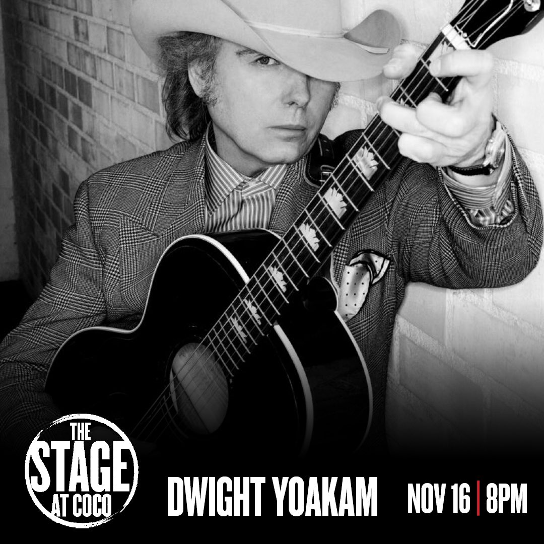CasinoCoco's tweet photo. It's official! Country Music Legend @DwightYoakam is coming to town! ๐ค Get ready to line dance the night away! Tickets go on sale this Friday, August 25 at 10AM. #DwightYoakam #TheStageAtCoco #OnlyAtCoco #CountryMusic https://t.co/Y94Wq1Voc8