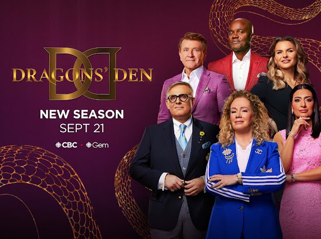 Guzzo_Vincenzo's tweet photo. We’rrrre back! Dragons' Den returns for another season. Catch us on CBC and CBC Gem Thursdays at 8pm (830 NT) starting September 21st, and enjoy 16 new episodes of pitches & deals!
🌼 #ListenToMe
🐲 #DD18
@cbcdragon @robertherjavec @manjitminhas @MicheleRomanow @ArleneDickinson @CinemasGuzzo