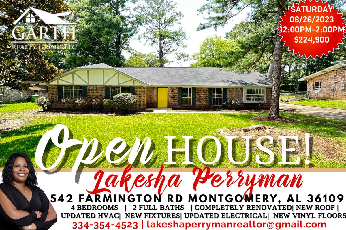 sweetness4735's tweet photo. My first open house as a Garth Realty Group agent. Come join. https://t.co/kcwEs1gS33