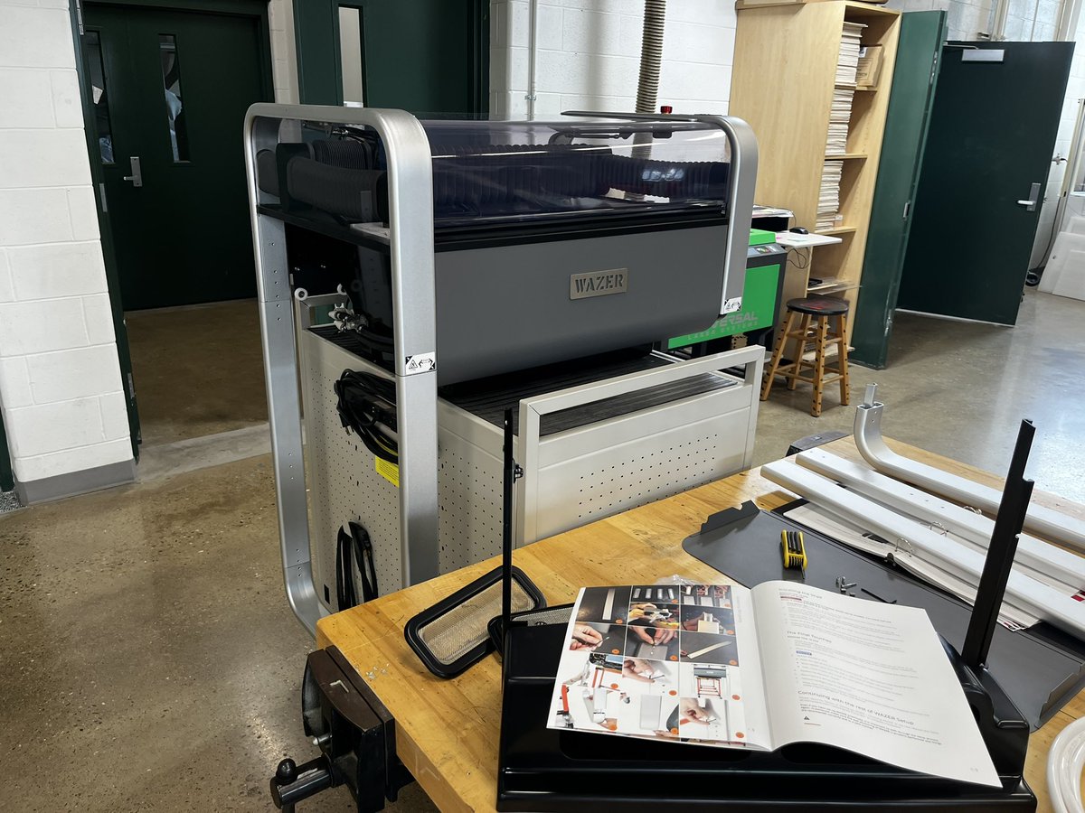 NLSD_Huck's tweet photo. Starting assembling the @wazercut today. Rome wasn’t built in a day. #STEM #FabLab #MakerGeneration https://t.co/UuToDkD9gb