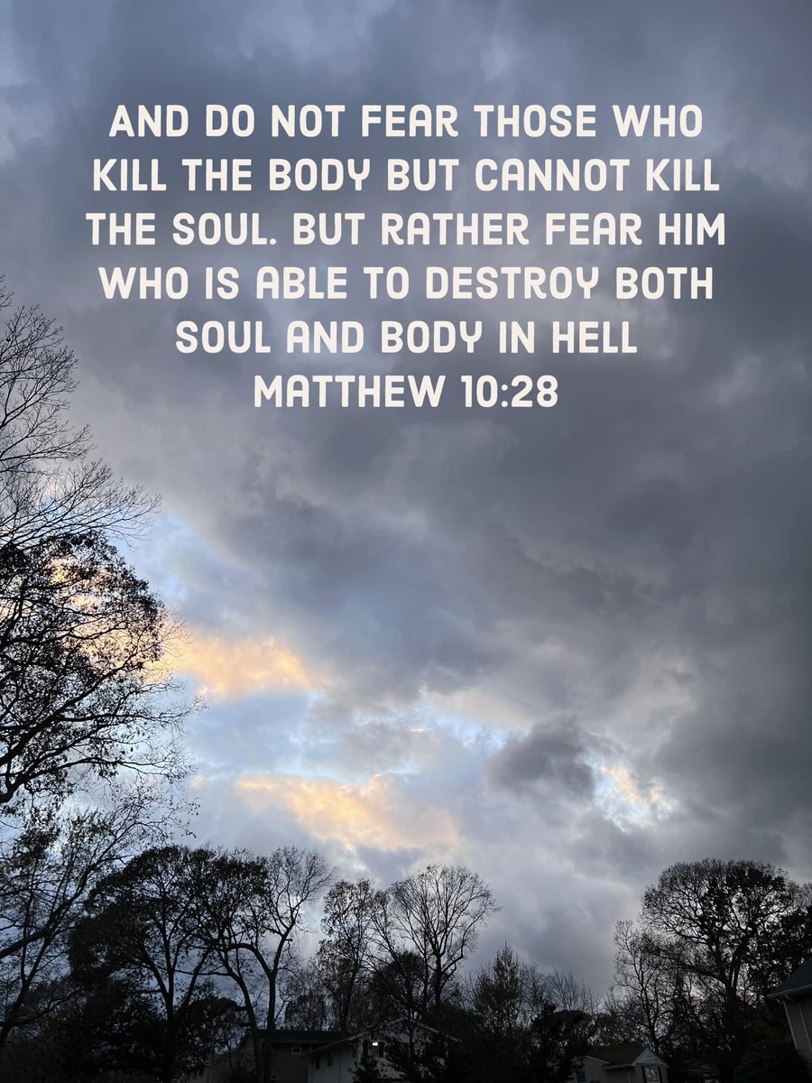 And fear not them which kill the body, but are not able to kill the soul: but rather fear him which is able to destroy both soul and body in hell.
 Matthew 10:28 [KJV]