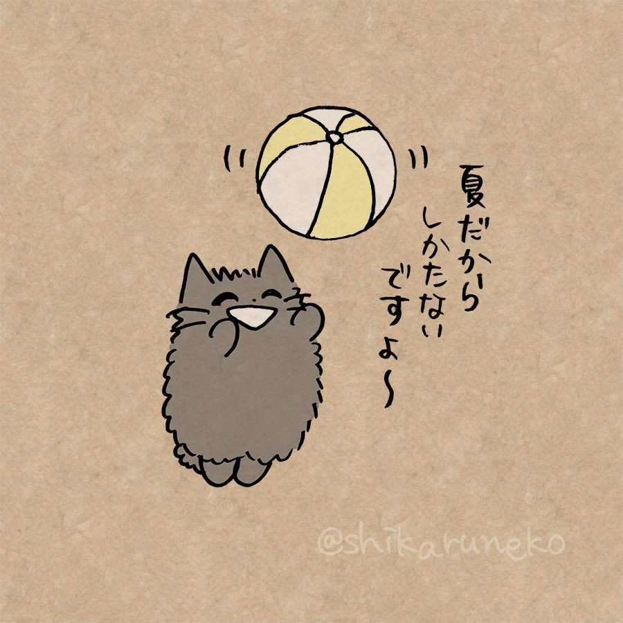 暑い日のあまやかすねこ