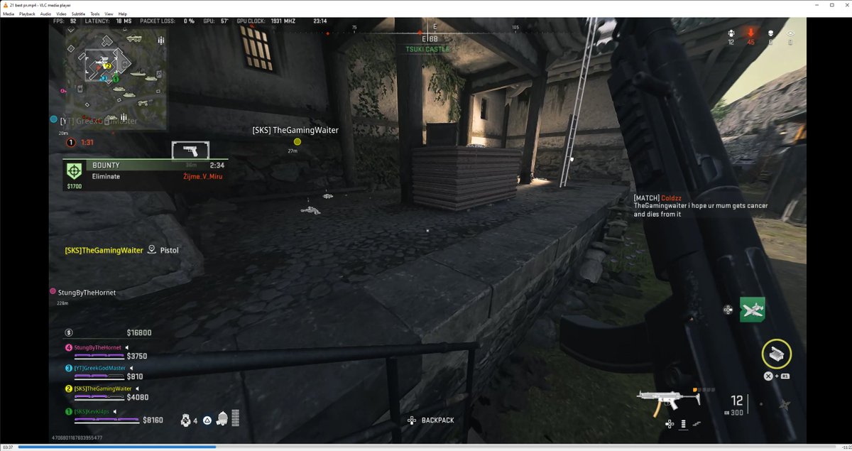 GamingWaiter's tweet photo. So.. great day of Call of Duty with @Avenger84H and @GreekGodMaster2. But I swear, people need to calm tf down. mans wishing death and cancer on me and mom (who already passed). @Activision @ATVIAssist @CallofDuty can you ban this player? #callofduty #toxic #gaming #Warzone https://t.co/wa4EVV3F4B