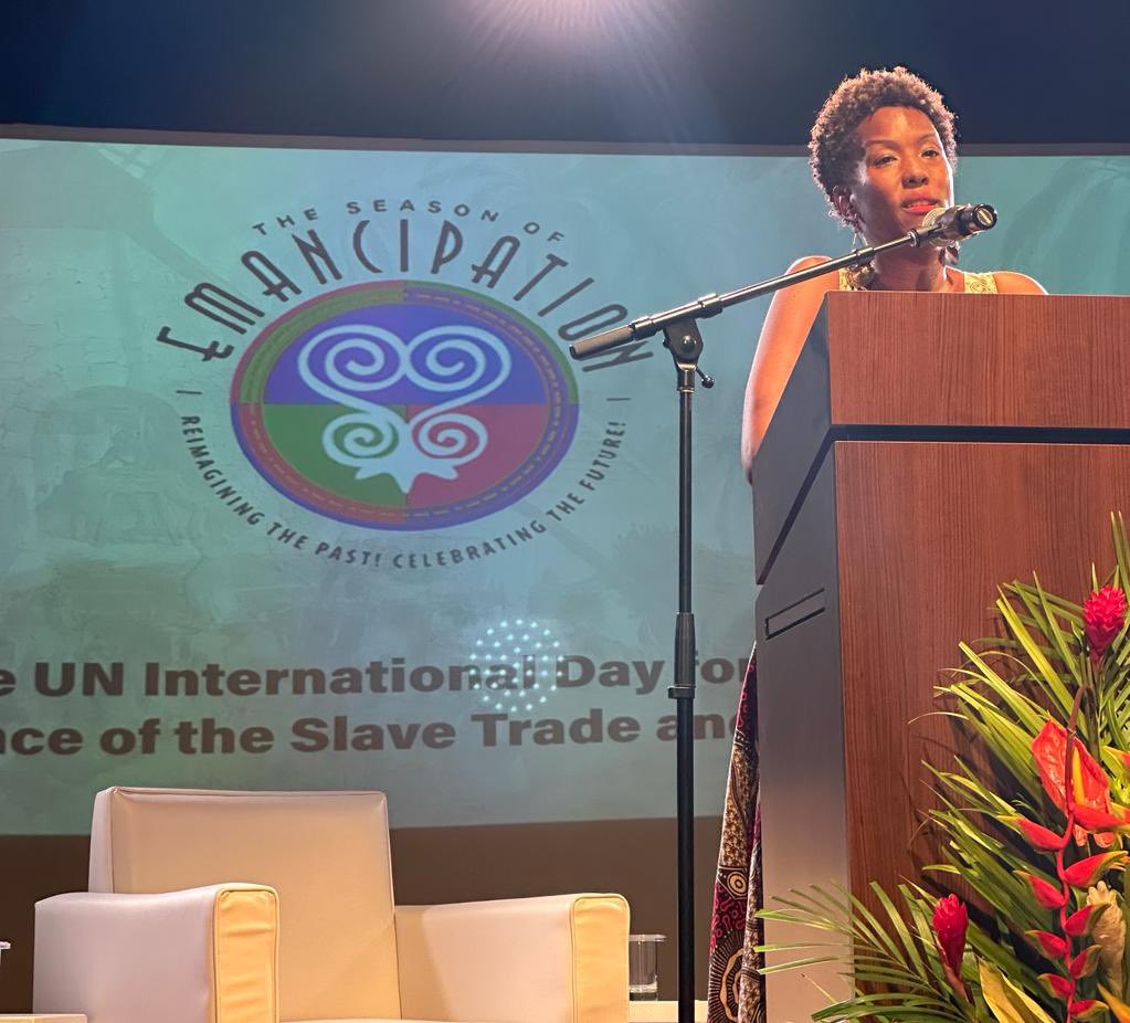 unwomencarib's tweet photo. Watch LIVE online the lecture and panel discussion to commemorate the UN Day in Remembrance of the Slave Trade and its Abolition on #UWITV.
๐๏ธ Wed, August 23, 2023 | 6:30 p.m. (Eastern Caribbean) | 5:30 p.m. (Jamaica)
https://t.co/PD4iGJVrrn
๐ธ credit: Java Sealy @UNBdosandOECS https://t.co/XU8BoA0vp5