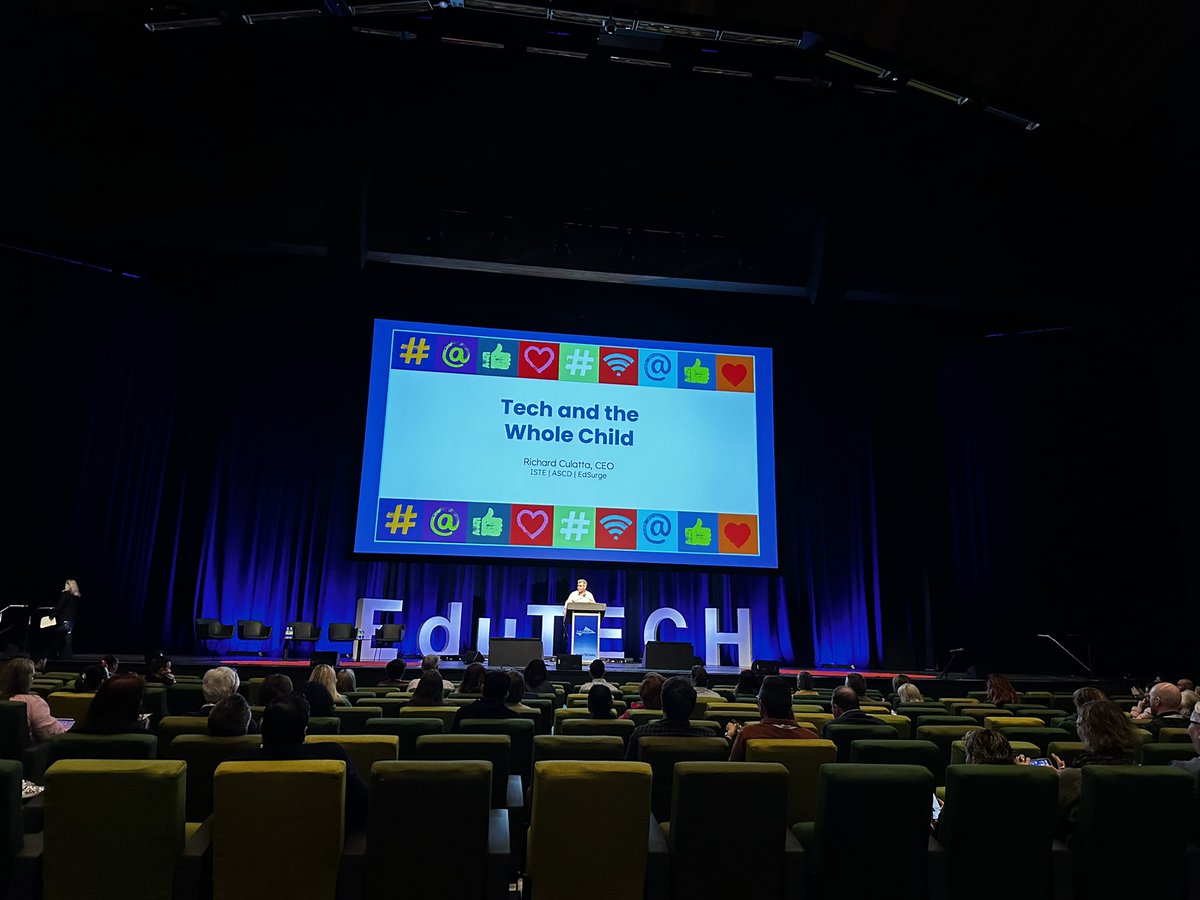 Great listening to Richard Culatta from #ISTE speak about the digital divide. That is active tech use versus passive tech use.  Interesting to reflect on that statement. #edutech23 <a href="/MrsKK8/">Kylie Kingdon</a> @CEWADigLearn <a href="/Atanham70/">Angela Tanham</a>