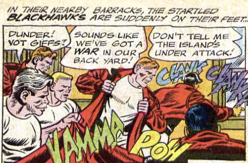 gogocheckpod's tweet photo. The most important takeaway from this episode is that all 7 Blackhawks canonically sleep in the same bedroom #dccomics #BlackHawk #WarComics #septuple https://t.co/25ltS8bFhy https://t.co/zSKRXqY84T
