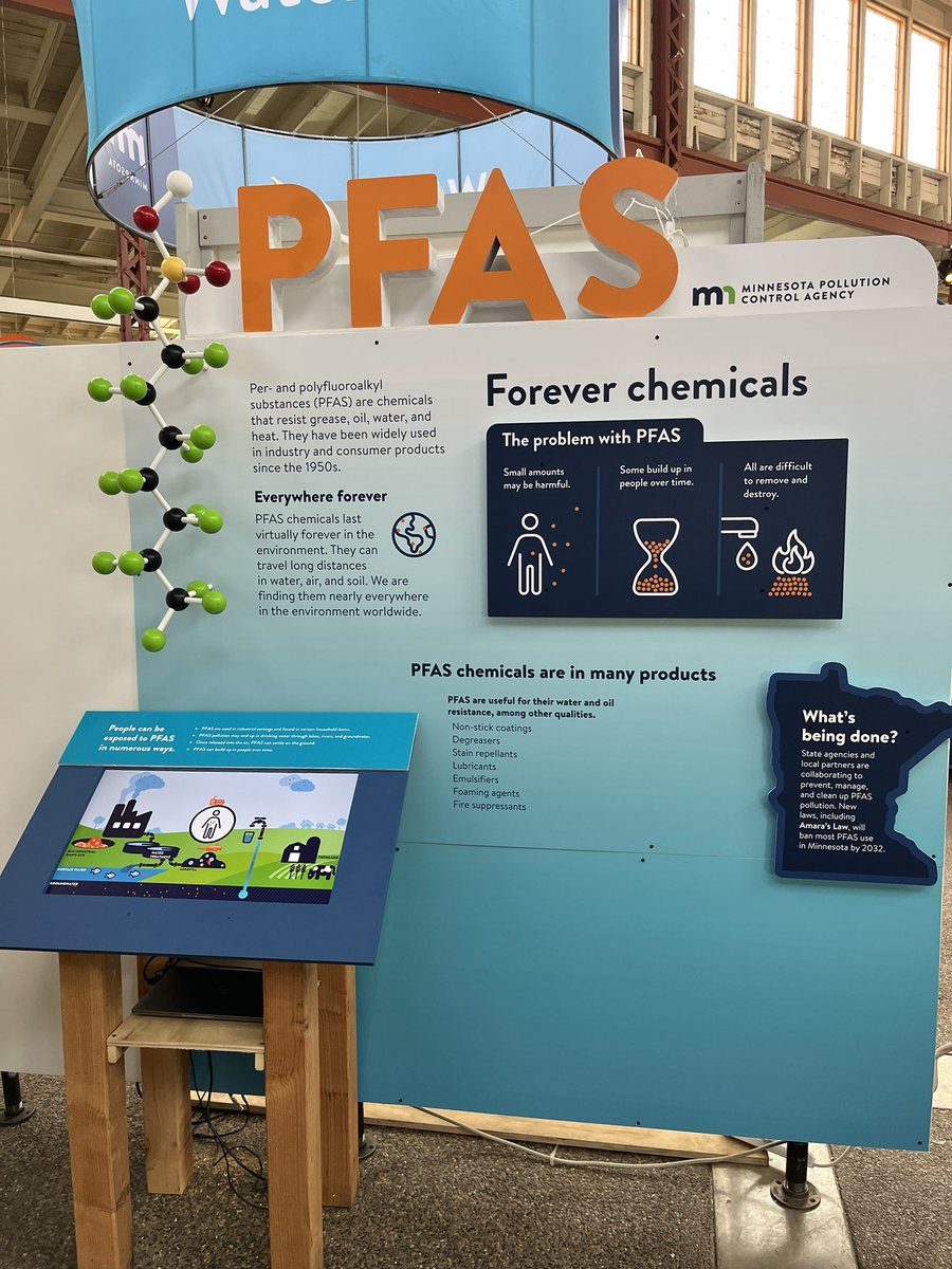 A sneak peak of the #PFAS exhibit currently under construction in the #EcoExperience building at the <a href="/mnstatefair/">Minnesota State Fair</a>! Check out the completed exhibit along with dozens of others and fun activities starting tomorrow at Minnesota’s great get together. 🌱