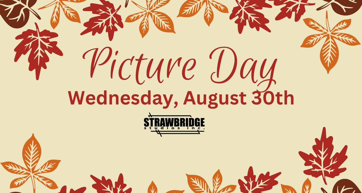 Picture day is scheduled for Wednesday, August 30th. Students will get their pictures made during their encore class that day. Ordering information will be sent home soon.
