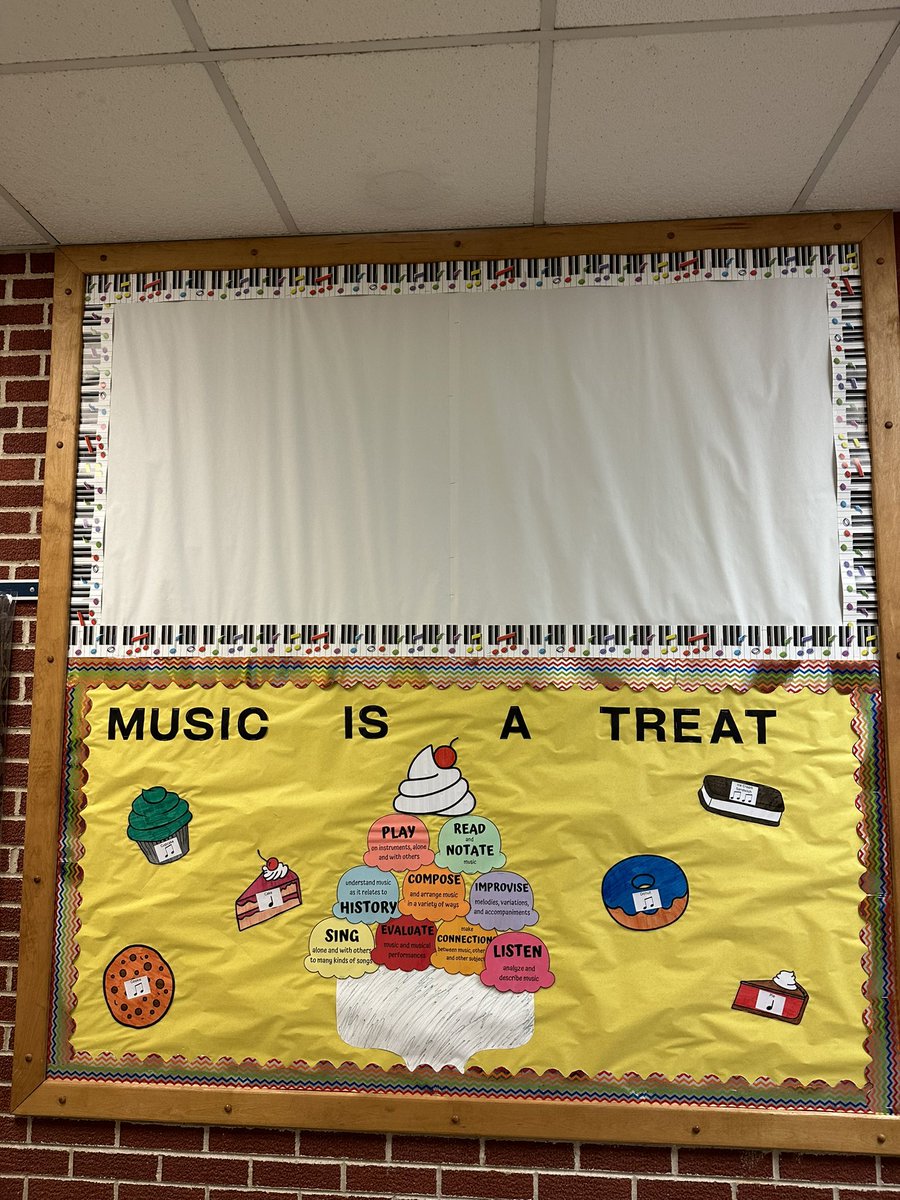 I need a bulletin board idea for this top board, the bottom was decorated by a student teacher last year. Any ideas?