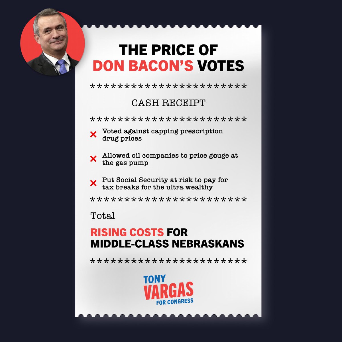 I'm not beholden to corporate donors or national party bosses — I'm fighting for families like mine who have felt the impact of rising costs over the last few years.

#NE02 deserves leadership that puts our middle class first.