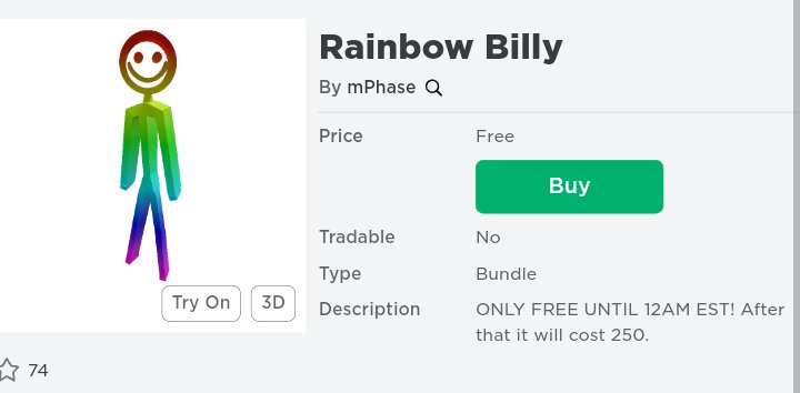 Billy (Roblox Bundle)