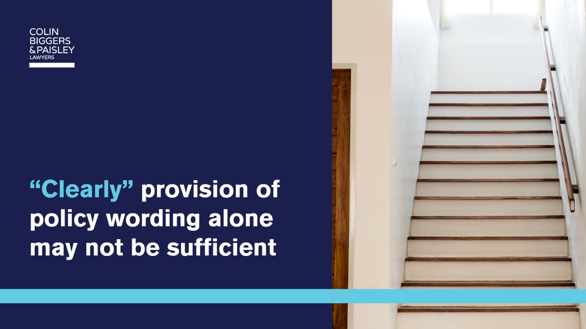 A recent decision shines a light on an insurer's obligation to "clearly inform" insureds of exclusions under a policy so as to benefit from the protections provided under section 35(2) of the Insurance Contract Act 1984 (Cth). We explore this further. 

cbp.com.au/insights/insig…