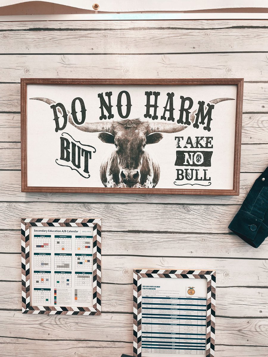 Day 1 of year 9! “Do no harm but take no bull” #teachag