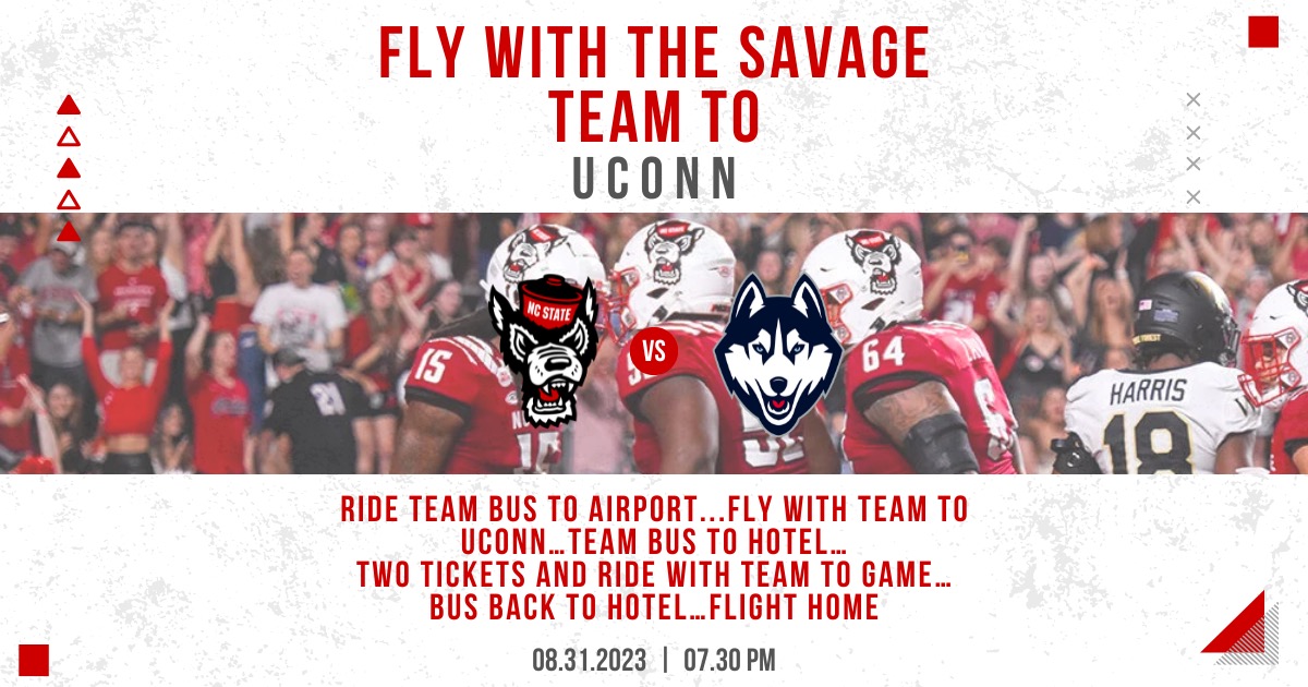 Ready for a once in a lifetime experience?? We're auctioning off three pairs of tickets to fly with the Wolfpack to take on Connecticut on Aug 31. EVERYTHING you need to have a great time is INCLUDED! Get your bid in today! givebutter.com/c/2s8hNq/aucti…