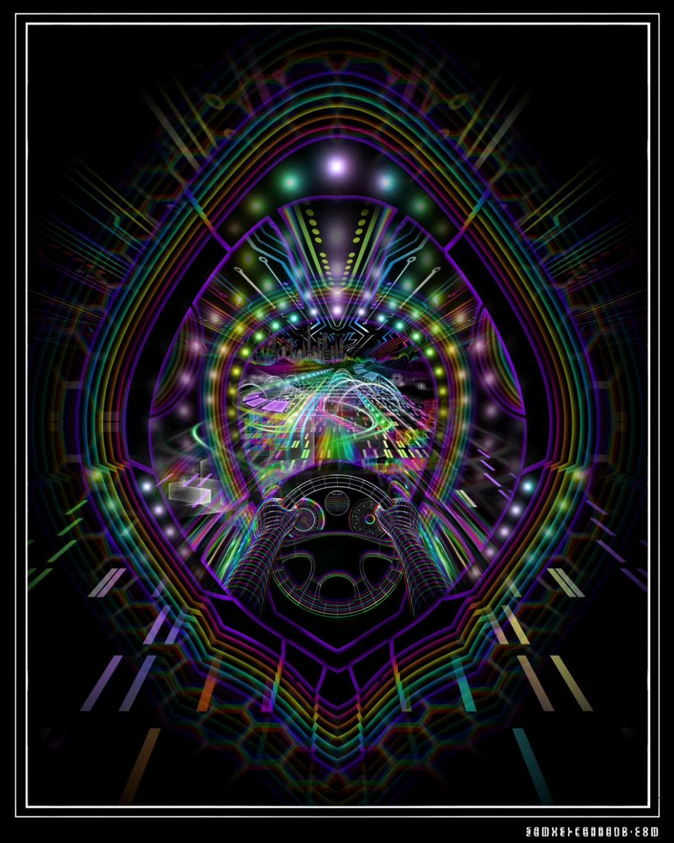 New Piece on Tetramode! #visionaryart #psychedelicart #trippy