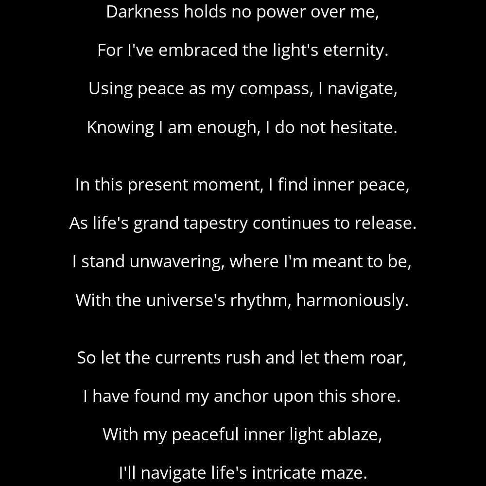 GeometricPoems's tweet photo. In this poem, I seek to capture the essence of unwavering strength and the serenity that comes from embracing the eternal light within.

Read more about it:https://t.co/S9dKt9XwR5

#GeometricPoems #EternalLight #WritingCommunity #PoetryTwitter #PoetryCommunity #Poem #Poet #Poetry https://t.co/eVk0JYySwZ