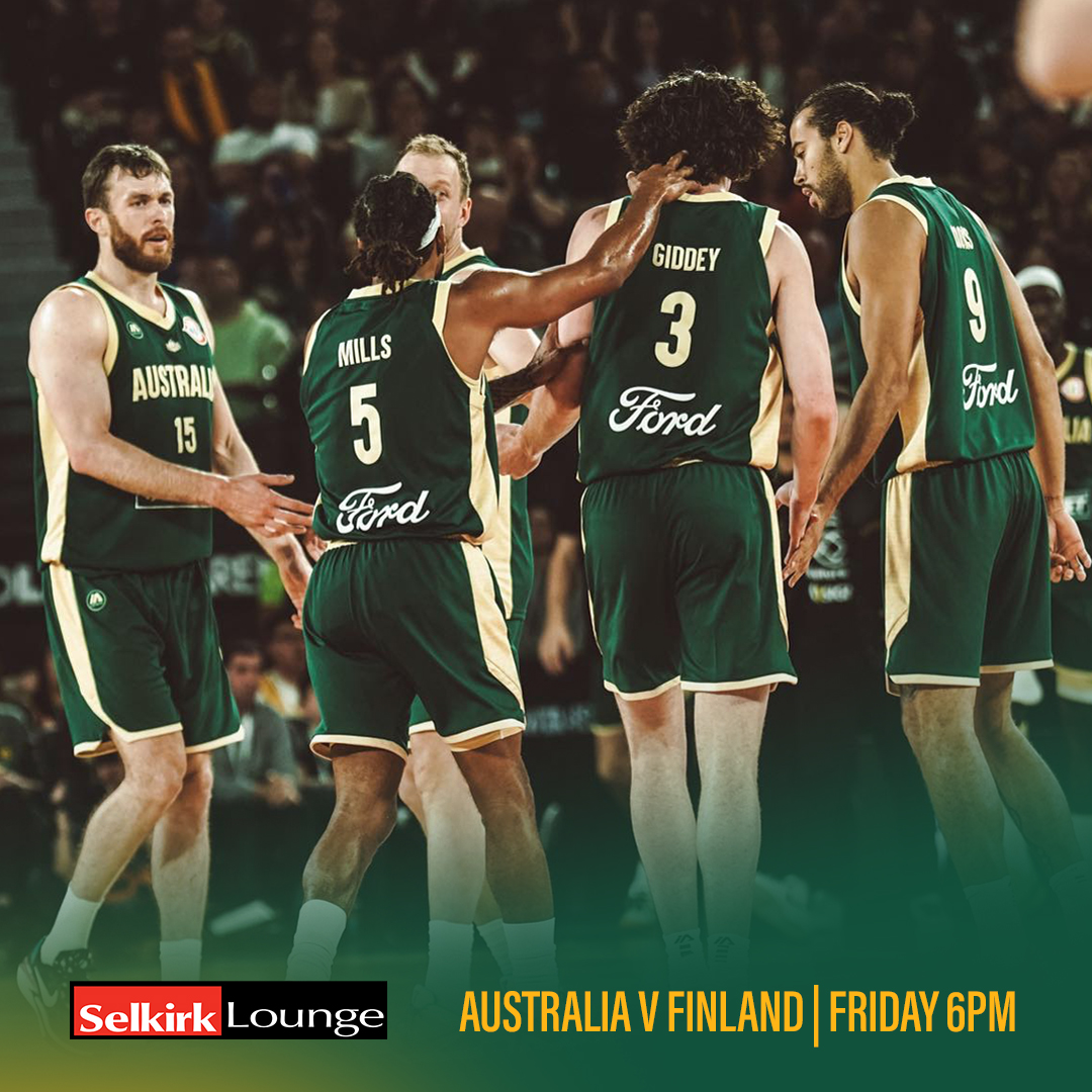 Boomers v Finland live in the lounge! 🟢🟡

Join us tomorrow night in the lounge and catch all the action on the big screen. Dinner and drinks available.

Book a table now at: lounge@selkirkstadium.com.au