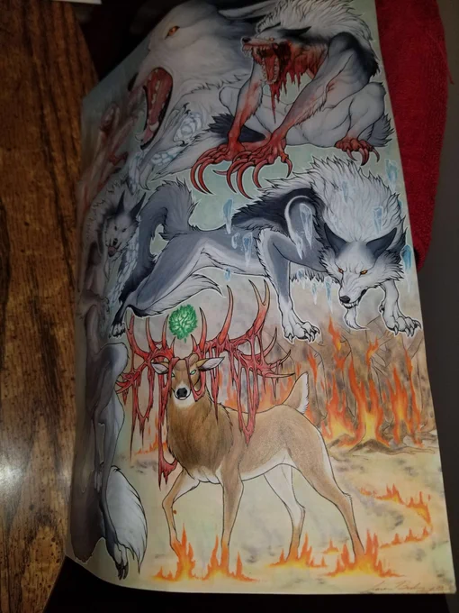 The artwork isn't completely ruined, but the damage is done and I am extremely unhappy. 