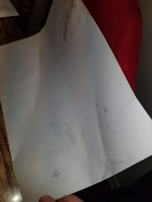 The artwork isn't completely ruined, but the damage is done and I am extremely unhappy. 