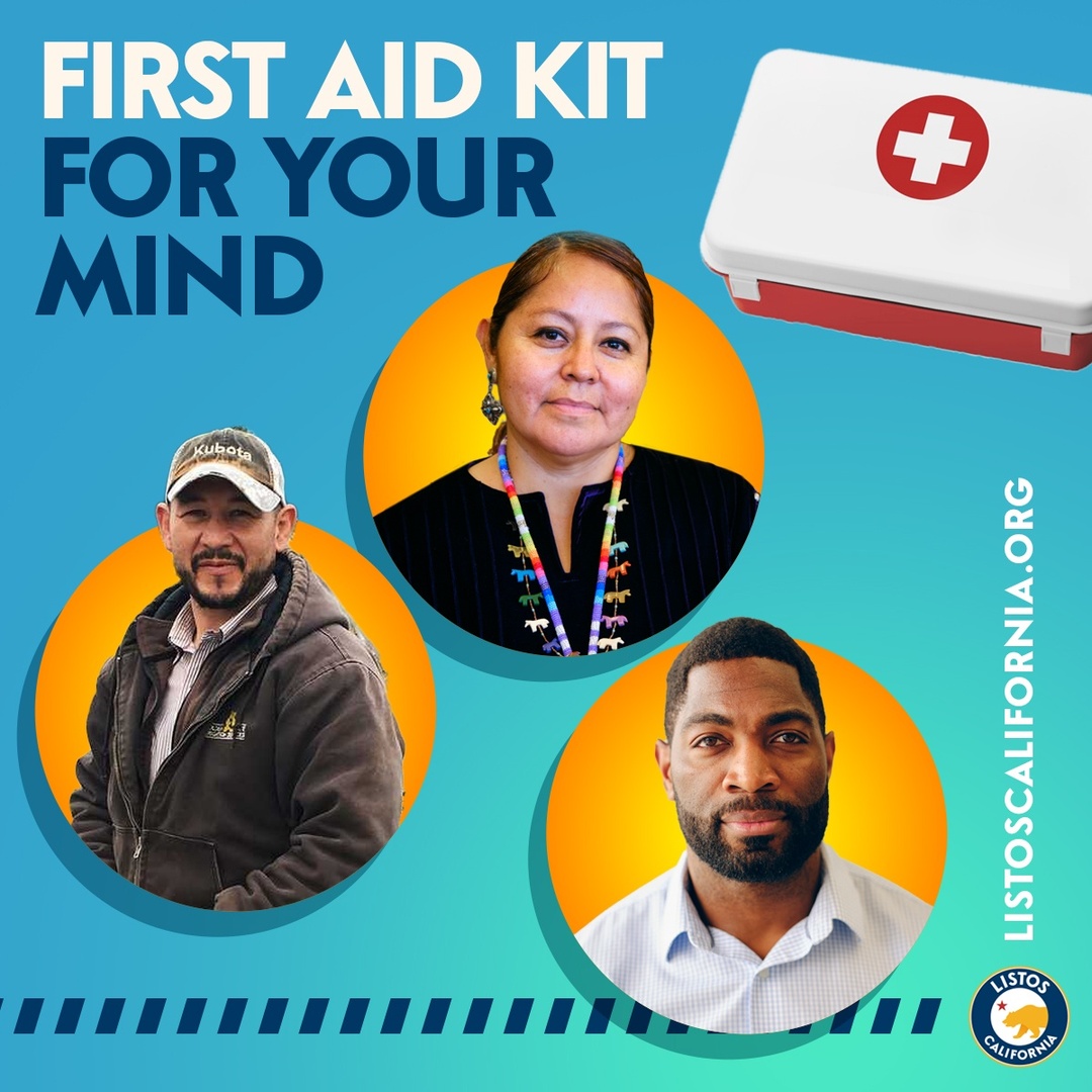 ListosCA's tweet image. Natural disasters can negatively impact mental health. We have a First Aid Kit for Your Mind to help.

Visit ListosCalifornia.org to learn about steps you can take to protect your mental well-being.

#ListosCalifornia