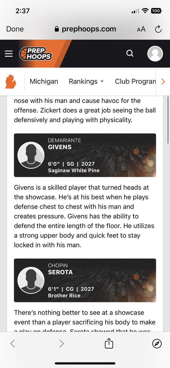 Thanks for the write up at the David barns camp <a href="/HankampScott/">Scott Hankamp</a> <a href="/PrepHoopsMI/">Prep Hoops Michigan</a>