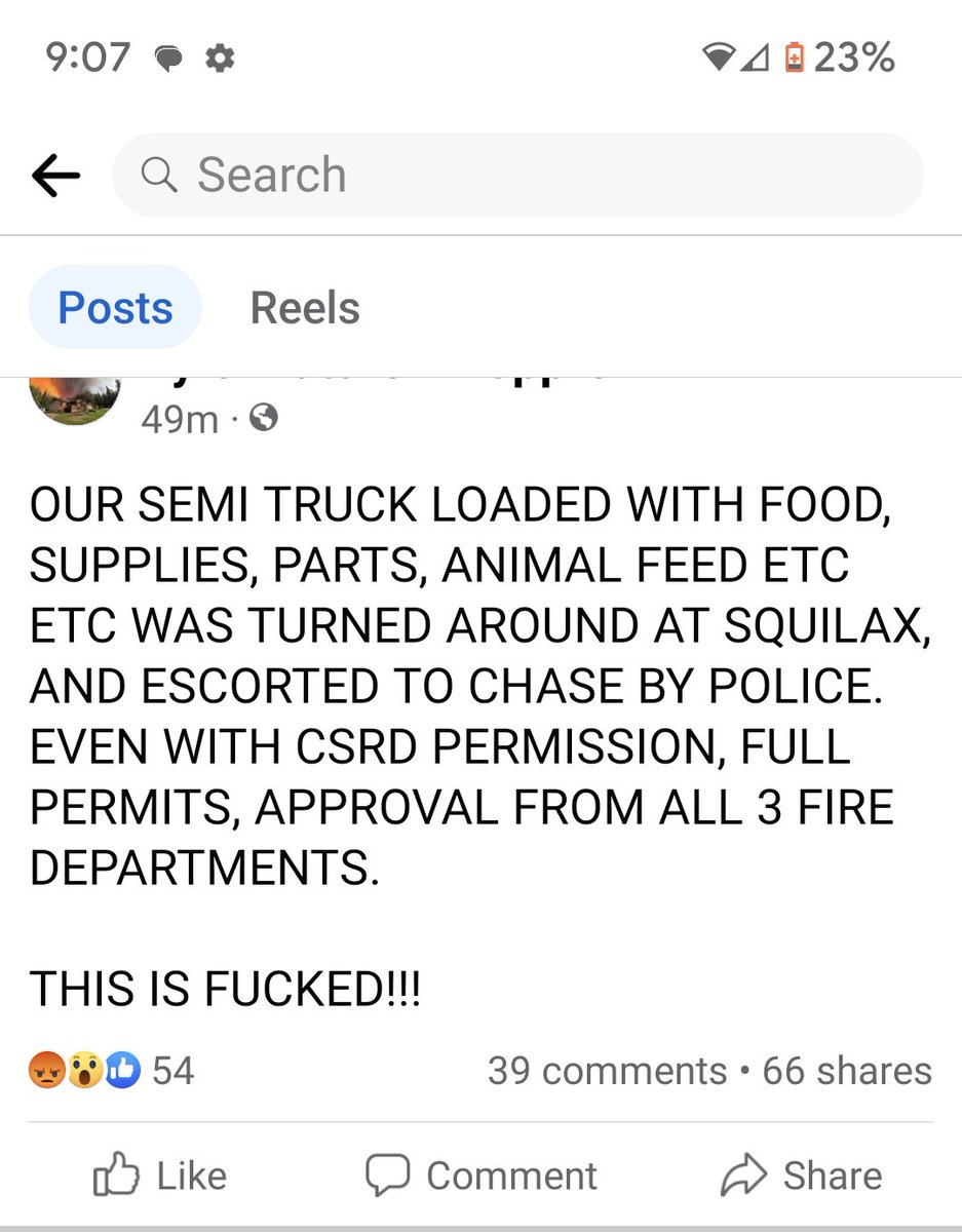 This truck was loaded, headed to anglemont, people who are not on alert or evacuation,  they do not have access anything right now, food water electricity@KamThisWeek @KamloopsBCNow @SalmonArm @CTVNews @KamloopsRCMP @BCGovFireInfo 
#BCWildfire #bcwildfires #shuswap #Chase #hwy1