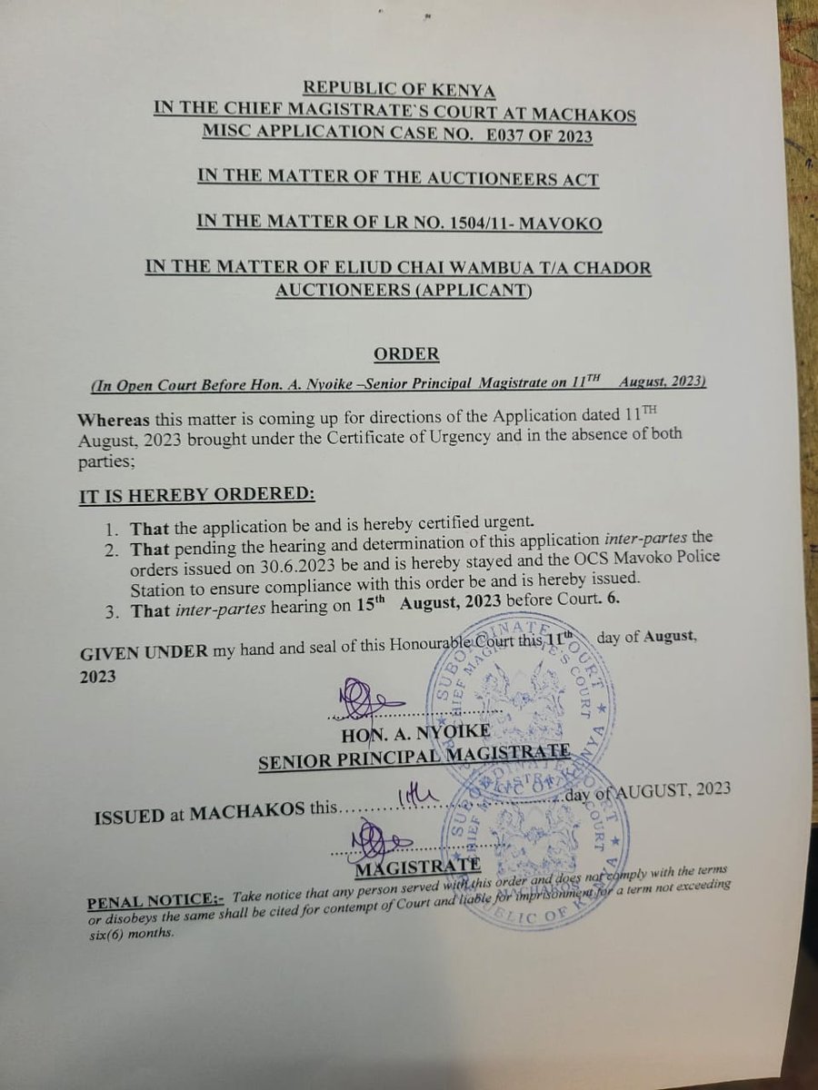 cidioti's tweet photo. The High Court stayed the lower court orders. Is it a case of choosing what orders to obey #Justice4MegvelCartons @KangemiMovement @MeeraShah4 @magare79887 @Kenyajudiciary @CJMarthaKoome @CSRGKenya @PeasantsLeague @Tonny_Zucchini @HabuWanjiru @Owiti1Susan https://t.co/eu2Y7I8GGz