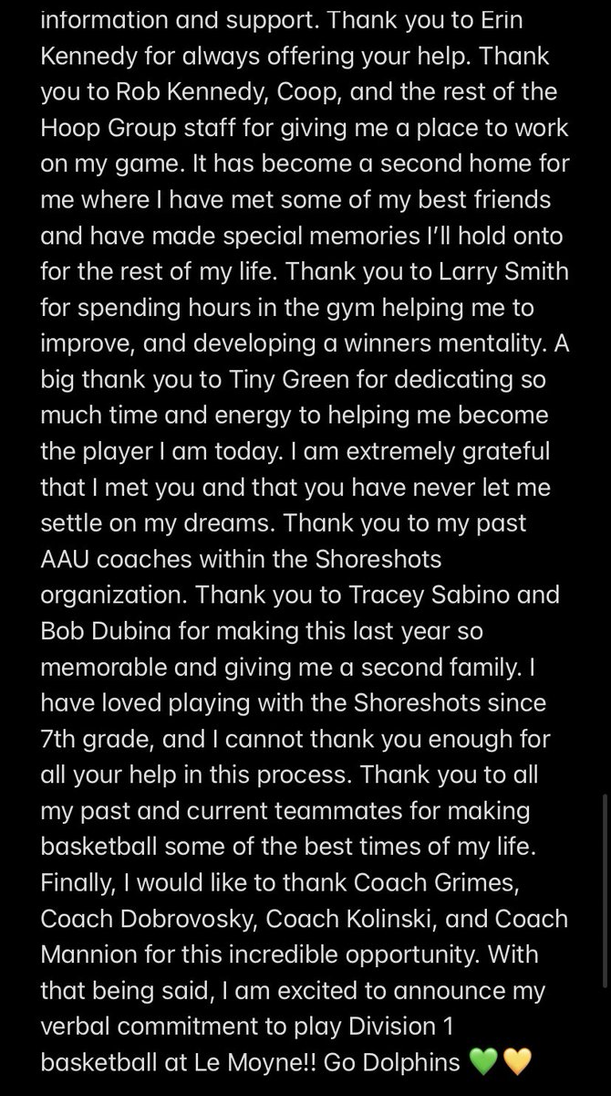 committed 💚💚 <a href="/TinyGreenNBS/">Coach Tiny Green</a> <a href="/ShoreshotsGirls/">NJ Shoreshots Girls- HGSL</a> <a href="/LeMoyneWBB/">Le Moyne Women's Basketball</a>