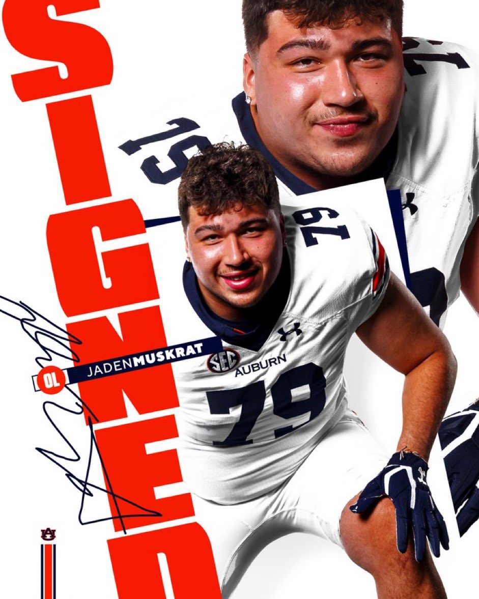 Perhaps one of the baddest brawlers we have ever had is now playing at <a href="/AuburnFootball/">Auburn Football</a> this fall!  Good luck to <a href="/JadenMuskrat/">Jaden Muskrat</a>.  He will play guard and tackle for the Tigers!