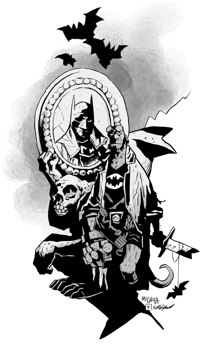 SethWolfshorndl's tweet photo. More digital inking practice… this time over the legend, Mr. Mike Mignola @artofmm . Love this Hellboy + Gotham by Gaslight mashup he did.
#hellboy #gothambygaslight #batman #mikemignola #digitalinkingpractice #procreateinking https://t.co/KAahzOoOA7