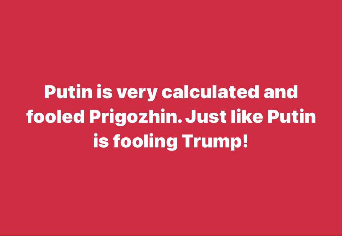 CyberCrusaderr's tweet photo. #Putin #Prigozhin #GOPDebate #DemExit #Trump #VoteForEthics #Vote4Ethics #ProudAndPowerful https://t.co/4oRAMa1bFo
